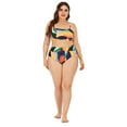 thumbnail image 4 of Women's Plus Size One Piece Ruched Tummy Control Bathing Suit Swimwear Bikini, 4 of 8