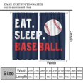 thumbnail image 3 of Baseball Wall Decor - Red Baseball Texture Curtains, 42x63 Inch, Blackout Insulation, Suitable for Children & Teens, Boys Sports Theme, 3 of 6