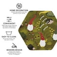 thumbnail image 4 of Bingfone Vintage Gnomes Playing In The Garden Leather Drinks Coasters With Set Of 6,Suitable For Home Kitchen,Coffee Cup Coasters Home Gift, 4 of 9