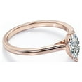 thumbnail image 4 of JeenMata Anillo de Compromiso Solitario de Talla Marquesa Exclusivo en Baño de Oro Rosa de 18 K sobre Plata, 4 of 4