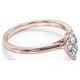 thumbnail image 4 of JeenMata Anillo de Compromiso Solitario de Talla Marquesa Exclusivo en Baño de Oro Rosa de 18 K sobre Plata, 4 of 4