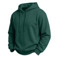 thumbnail image 6 of Essentials Hoodie Zaewscy Men's Fleece Lined Pullover Hoodie, Solid Color Long Sleeve Drawstring Hooded Sweatshirt for Casual Daily Wear Green XXXXXL, 6 of 9