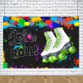 thumbnail image 5 of 7x5ft Let's Roll Backdrop Happy Birthday Decorations for Girls Skating Theme Party Decorations Colorful Party, 5 of 5