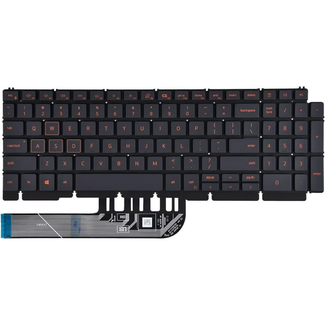 LIXSUNTEK Replacement Keyboard for Dell G15 5510 5511 5515 & G15 5520 5521 5525 Series Game Laptop, Dell G15 5510 5511 5515 Replacement Keyboard with Backlit Red Frame US Layout