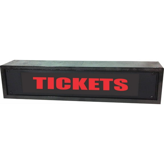 AMERICAN RECORDER - 2RU "TICKETS" LED Lighted Sign with Enclosure