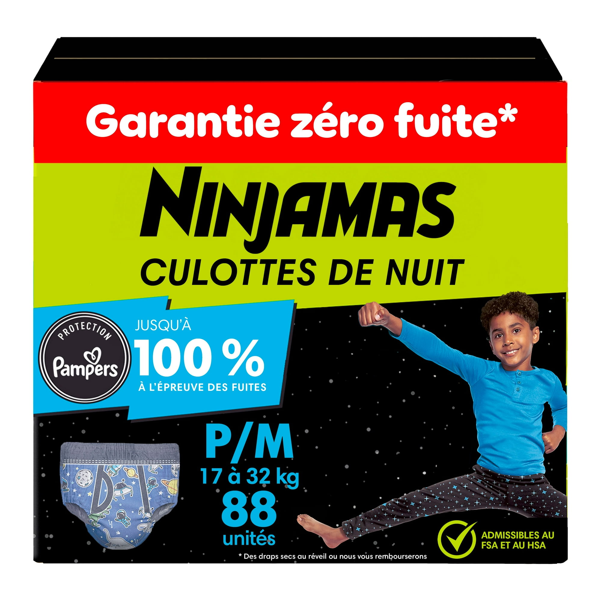 Ninjamas Nighttime Bedwetting Underwear Boy Size S-L - Walmart.ca