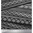thumbnail image 2 of Soimoi Silk Fabric Aztec Geometric Printed Craft Fabric by The Yard 42 Inch Wide, 2 of 3