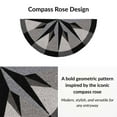 thumbnail image 6 of Evideco Half-Circle Coir Doormat with Bold Compass Rose Design – 30x15 Inch Black and Gray Geometric Welcome Mat – Non-Slip PVC Backing for Indoor/Outdoor Use, 6 of 7