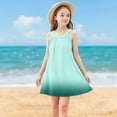 thumbnail image 2 of Swstbby Girls Summer Dresses, Toddler Girls Printed Sleeveless Suspenders A Line Dress Green 4-5 Years, 2 of 5
