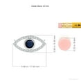 thumbnail image 3 of ANGARA Natural Blue Sapphire Evil Eye Pendant with Diamonds in 14K White Gold for Women (Size-4.5mm) | September Birthstone, Anniversary, Jewelry Gift for Women | Natural Blue Sapphire Necklace, 3 of 8