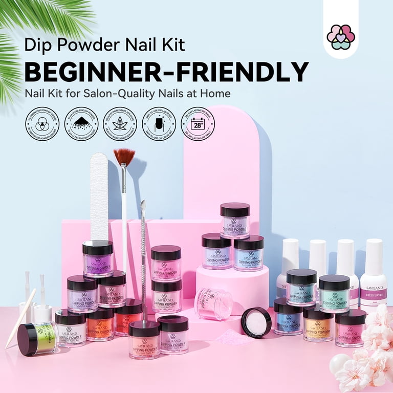 Saviland 29-Piece Dip Powder Nail Kit with 20 Colors photo 4