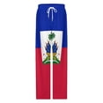 thumbnail image 4 of Haiti Flag Women's Pajamas Pajama Pants Women's Sleepwear Lounge Sleep Bottoms Stretch with Pockets, 4 of 7