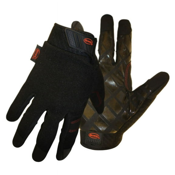 Boss 5211X Diamond Grip Mechanic Gloves, Black