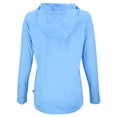 thumbnail image 3 of Women's Cutter & Buck Powder Blue Chicago Cubs City Connect Coastline Epic Comfort Eco Recycled Hoodie Raglan Long, 3 of 3