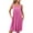 Pink, variant on Womens Autumn Winter Casual Dresses Pockets Shirts Sleeveless Sleepwear Loose Nightshirt Round Neck Nightdress