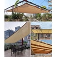 thumbnail image 4 of SVKBJROY Rectangular Shade Net, Outdoor Lightweight Shade Cloth for Awning/Pool/Garage, Shade Cloth with Heavy Duty Grommets, Beige, 2x6m, 4 of 5