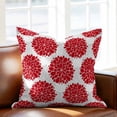 thumbnail image 2 of Abstract Dahlia Throw Pillow Cover Vintage Farmhouse Red Country Classic Cotton Linen Cushion Cover Throw Pillow Case with Invisible Zipper for Couch Sofa Bed Chair Car 18x18 Inch, 2 of 9