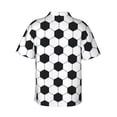 thumbnail image 4 of Xecao Soccer Ball print Hawaiian shirt - a stylish short-sleeve button-down for men, perfect for casual beach and tropical outings., 4 of 9