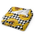thumbnail image 2 of KLL Fleece Blanket Plush Throw Blanket Sunflowers ,Soft Fuzzy Cozy Flannel Blanket for Couch Sofa Bed.(60"x50" ), 2 of 7
