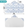 thumbnail image 4 of Yayeee Kids Hooded Towel with Hand Pockets Beach Soft Absorbent Bath Wrap 50 x 23.5 inch, Blue Animals Pattern, 4 of 5