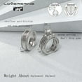 thumbnail image 2 of Two Rings Wedding Ring Sets His And Hers Couples Women Sterling Silver Heart Cut Moissanite Man Titanium Wedding Bands, 2 of 8