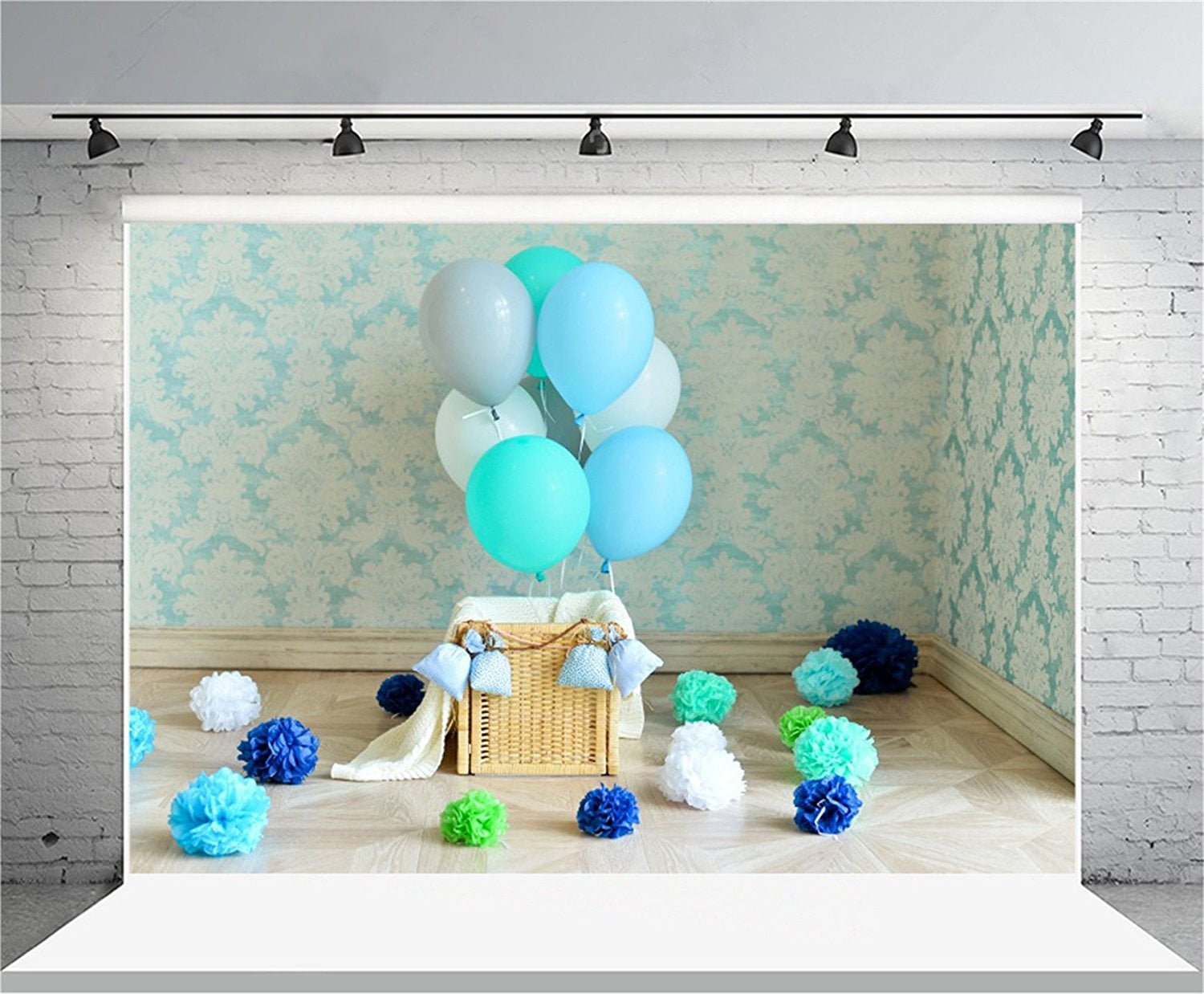 Background Wall Drop Spring Jungle Party Photographic Backdrops Newborn Birthday Party Baby Shower Photo Studio Props Natural Green Lawn Party Product Photography Background Backdrop 