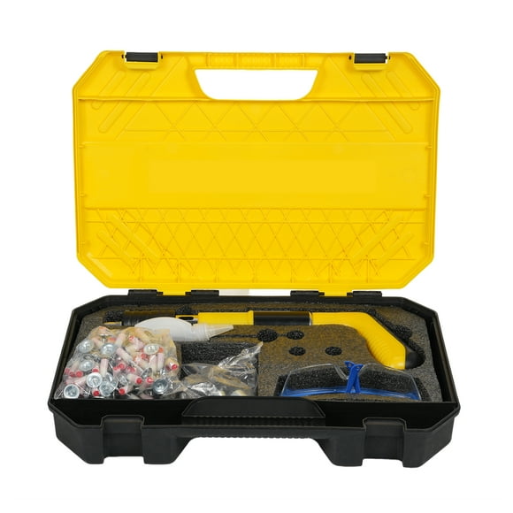 Tool kit,Decoration With 100pcs Nails Low Noise Steel Nail Wall Portable Manual Low Kit With 100pcs Nails Portable Manual Steel Nail Tool Nail Tool Kit Manual Low Noise Nail Concrete Nail Dsfen Siuke