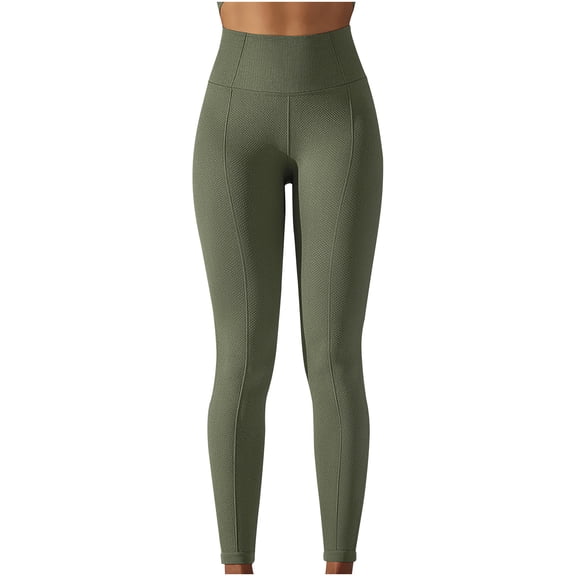 ZVNAΖH Womens Workout Leggings with High Waist Tummy Control Casual Solid Color Active Yoga Pants
