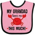 thumbnail image 3 of Inktastic Grandad Loves Me Grandchild Crab Boys or Girls Baby Bib, 3 of 4