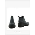 thumbnail image 4 of YAZI Womens Lug Sole Platform Ankle Booties Chelsea Slip on Chunky Block Heel Leather Combat Boots, 4 of 12