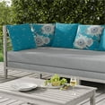thumbnail image 5 of Sunny Blooms Indoor/Outdoor Pillow in Aqua 18x18, 5 of 6