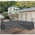 thumbnail image 5 of Funda para muebles de patio en forma de L, cubierta impermeable a prueba de polvo para muebles de patio ayuda a prolongar la vida útil de los muebles, negro, largo derecho y corto izquierdo - 222x286, 5 of 5