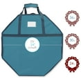 thumbnail image 2 of Hearth & Harbor Wreath Storage Container - Hard Shell Christmas Wreath Storage Bag with Interior Pockets, Dual Zipper and Handles - 24" Premium Wreath Storage Organizer Box, 2 of 7