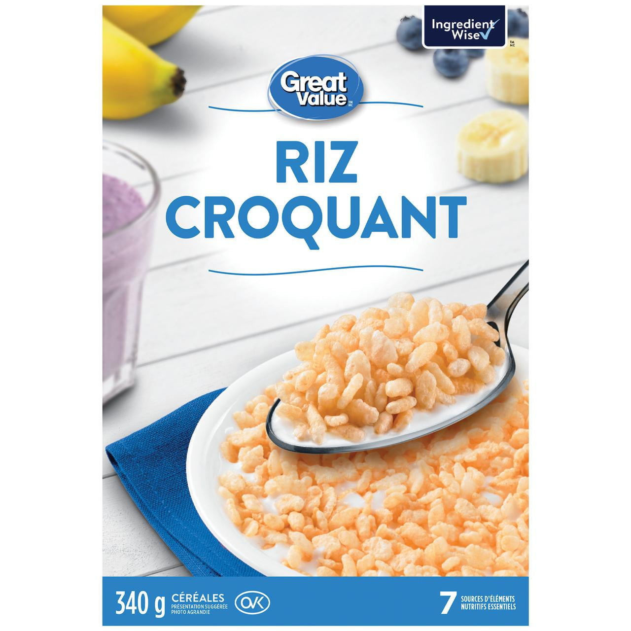 Great Value Crispy Rice Cereal, 340 g