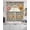 Light Beige Light Gray, variant on Vintage Daisy Floral Swag Kitchen Curtains Sets for Windows 24 Inch Length, Spring Flowers Botanical Leaves Rustic Short Window Curtain Swags Valances and Tiers 3 Piece Set for Cafe/Dining Room