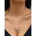 thumbnail image 2 of Elegant Crystal Heart Infinity Wedding Pendant Necklace for Women Stainless Steel CZ Love Charm Link Choker Chain Adjustable Necklaces Dainty Engagement Promise Jewelry 18", 2 of 12