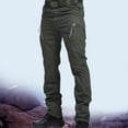 thumbnail image 6 of Jacenvly Cargo Pants for Men Long Cargo Pants Mid Waisted Pocket Plain Mens Pants Pants Multiple Cargo Trousers Work Wear Cargo Pocket, 6 of 7