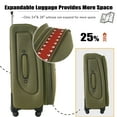 thumbnail image 3 of EUROCO 5 Piece Softside Luggage Set,Expandable Suitcase Set with Duffel Bag,TSA Lock and Spinner Wheels,Lightweight Suitcase for Men Women,Army Green, 3 of 8