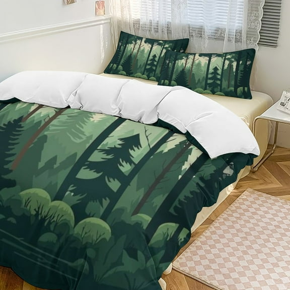 Nature Forest Bedding Set Duvet Cover Couple Bedclothes Pillowcase Customized Home Textiles Bed Set for Twin Size