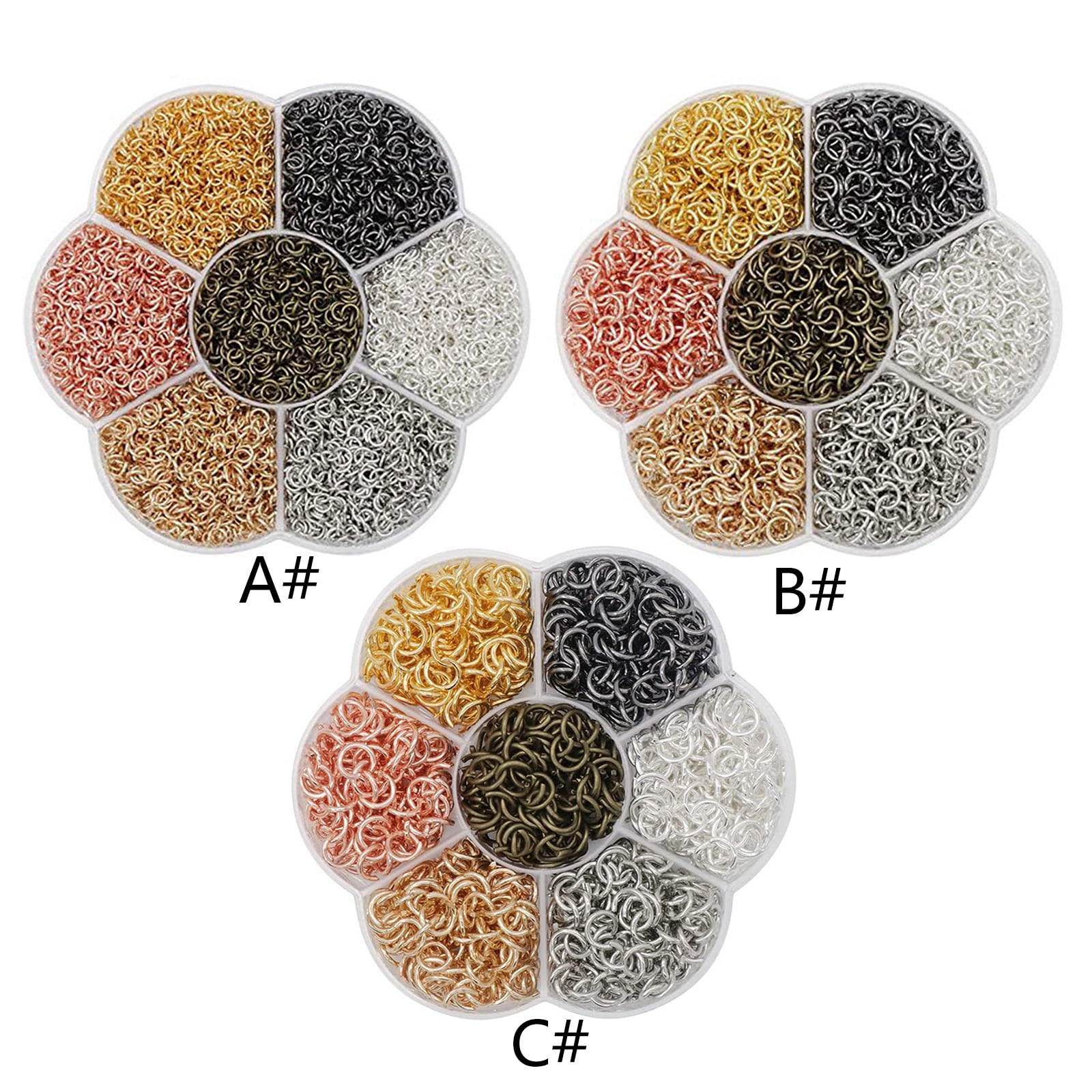 Open Jump Ring 4/6/8 mm Set Metal Split Ring Connectors Accessories for DIY Bracelet Pendant Jewelry Making Crafts