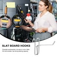 thumbnail image 3 of MasteelfCA 10 Pcs Grid Pegboard Hooks Slatwall Iron Hooks Universal Slat Board Hooks, 3 of 7