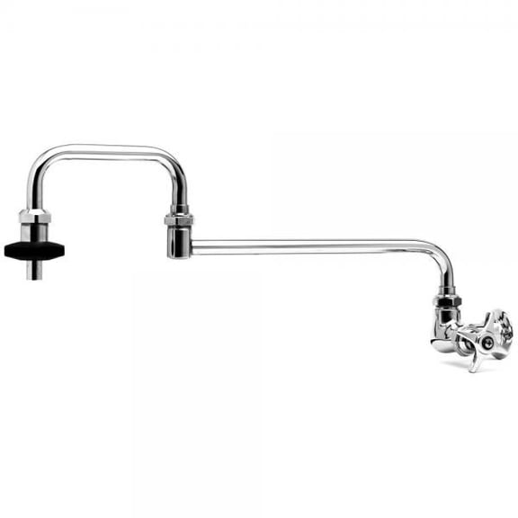 T&S Brass B-0592 Wall Mount Single Control Insulated On-Off Control Pot Filler with 18-Inch Double Joint Nozzle