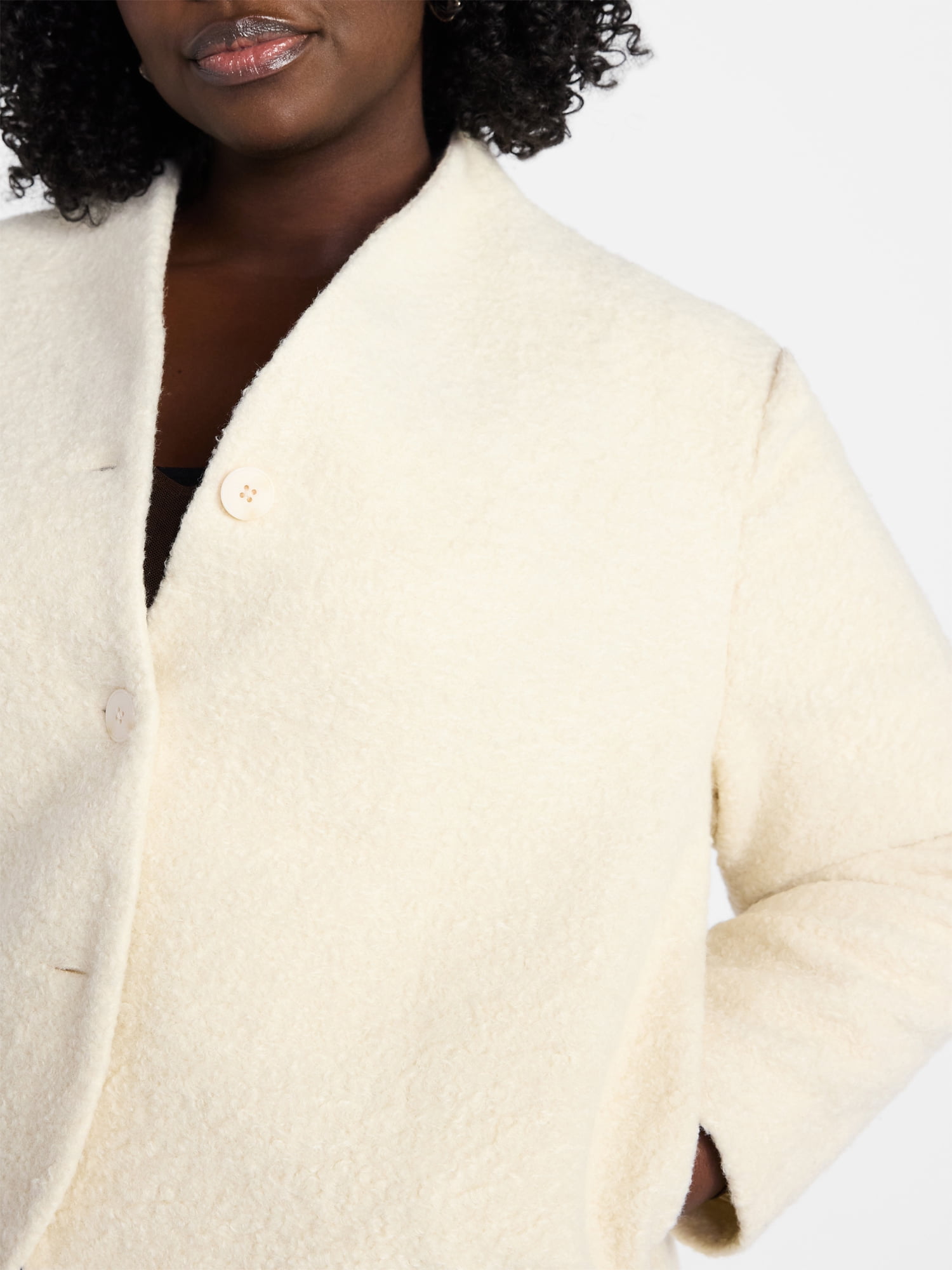 Terra & Sky Women's Plus Long Sleeve Cocoon Jacket, Sizes 0X-5X