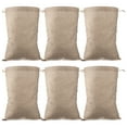 thumbnail image 1 of Shisuyan Linen Food Bags Breathable Rectangular Design for Kitchen Organization 6Pcs Khaki, 1 of 8