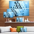 thumbnail image 3 of Design Fractal Cubes 3D Bleus - Impression d'Art Mural sur Toile Abstraite, 3 of 4