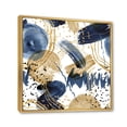 thumbnail image 5 of Dark Blue & Golden Textures With Abstract Pattern 30 in x 30 in Framed Painting Canvas Art Print, by Designart, 5 of 5