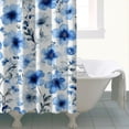 thumbnail image 4 of Pioneer Flower Floral Print Pattern Shower Curtain 72"x84" ,Bathroom Decorative Shower Curtains Set with 12 Hooks,Modern Waterproof Washable Shower Curtain, 4 of 6
