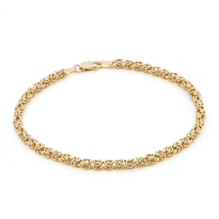 - 14K Gold petite byzantine bracelet