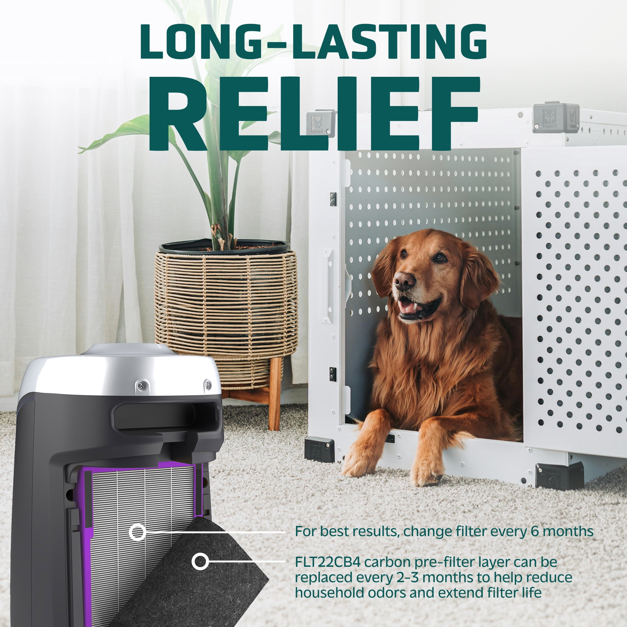 GermGuardian HEPA Pet Pure Filter B Air Purifier Air Filter for Models AC4825, AC4880, AC4850