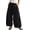 Black, variant on Women's elastic high waist wide leg round bucket pants, flowing loose balloon pants, summer beach pants vacation set